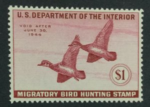 MOMEN: US STAMPS #10 RW10 DUCK MINT OG NH VF/XF LOT #41413