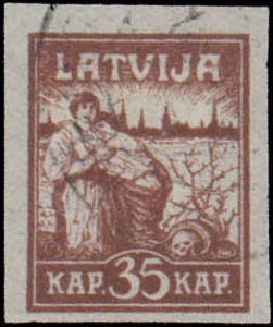 Latvia #49-51, Complete Set(3), 1919, Used