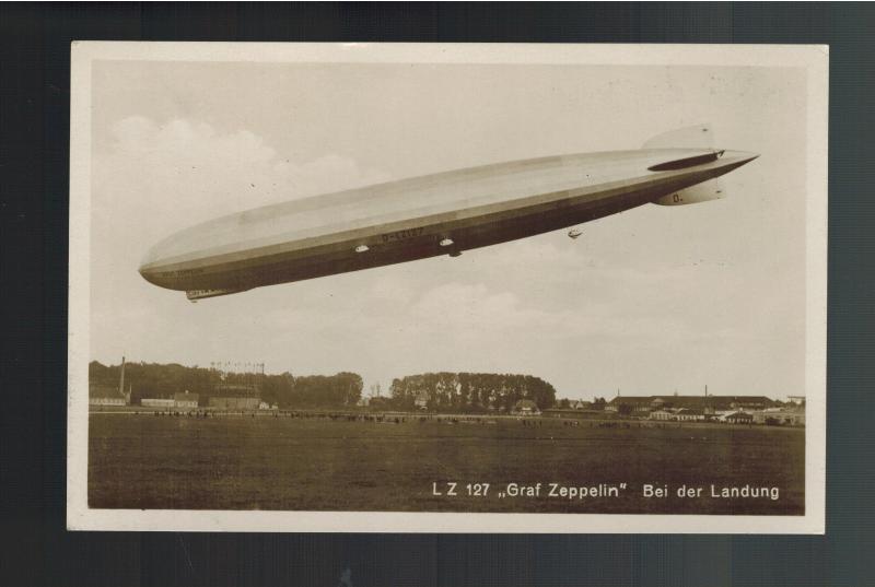 1931 Germany Graf Zeppelin RPPC postcard Cover to USA LZ 127 # C35 Munster Flt