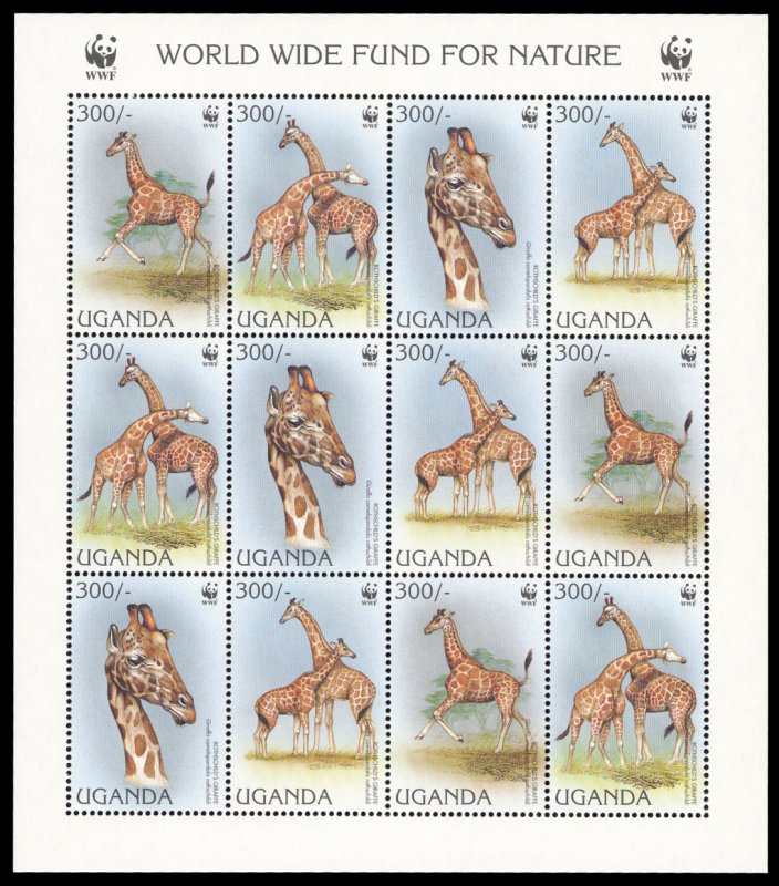Uganda 1997 Scott #1469 Mini Sheet Mint Never Hinged