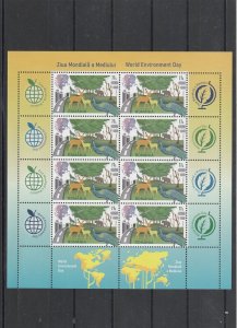 Romania STAMPS 2023 WORLD ENVIRONMENT DAY ANIMALS MNH POST SHEET