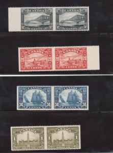 Canada #149d - #159b XF/NH Imperforate Pair Set