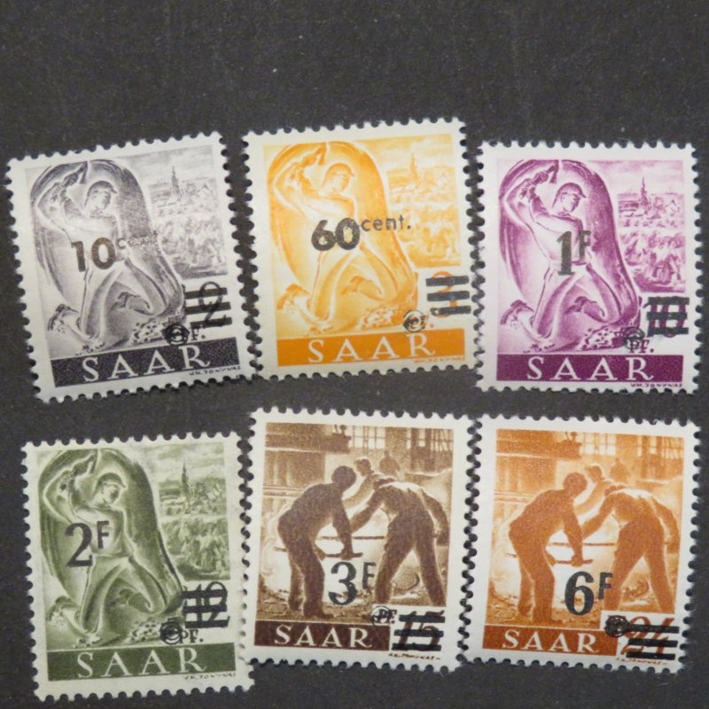 SAAR Sc175-179, 182, 184 MINT,OG,NH  PARTIAL SET , 1947 Cv $1.50