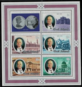 Cook Is. Sir Winston Churchill MS 1974 MNH SG#MS511