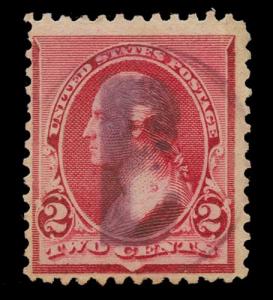 US Scott 220 1890 fancy cancel incomplete purple letter B or ??