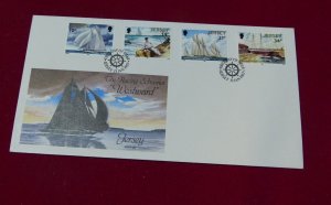 Jersey First Day Cover 1987 Sailing Ships 'Westward' cover