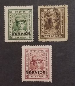 INDORE Indian States Stamp Lot  Mint Unused MH Used T5641