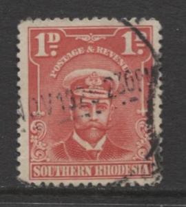 Southern Rhodesia- Scott 2 - KGV - Definitives  -1924 - FU - Single 1d Stamp