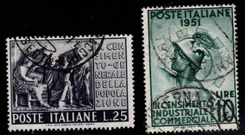 Italy Scott 590-591 Used 1951 Census set