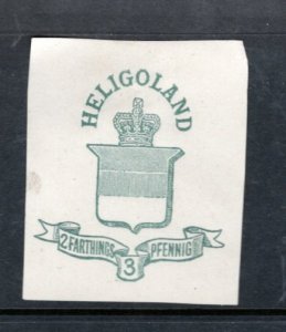 GREAT BRITAIN-HELIGOLAND 1870s QV H&G E1 cut square Newspaper wrap