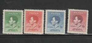 PAPUA NEW GUINEA #118-121 1937 CORONATION ISSUE MINT VF LH O.G cc