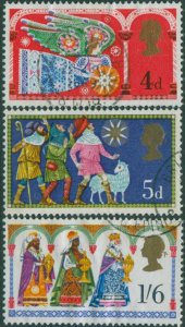 Great Britain 1969 SG812-814 QEII Christmas set FU