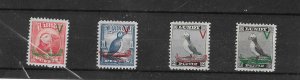 Lundy 1942 overprinted 'Spitfire'  4 issues OG VF