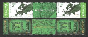 MONTENEGRO - MNH STRIP - EUROPA CEPT - 2011.