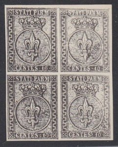ITALY PARMA An old forgery of a classic stamp - Block of 4..................D634