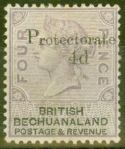 Bechuanaland 1888 4d on 4d Lilac & Black SG44 Fine Mtd Mint