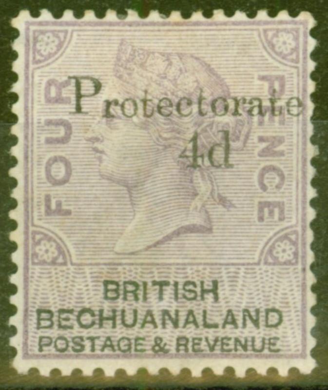 Bechuanaland 1888 4d on 4d Lilac & Black SG44 Fine Mtd Mint