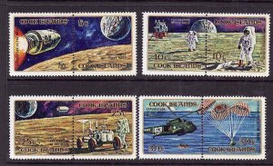 Cook Islands-Sc#319-22-unused NH set-Space-Apollo Moon Explorations-1972-