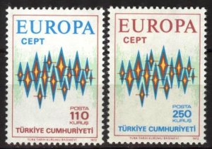 Turkey 1972 Europa CEPT set of 2 MNH