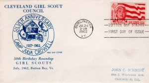 Girl Scouts cachets 1962 FDC Sc 1199: Cleveland, OH Levy 62FD-83 #K041