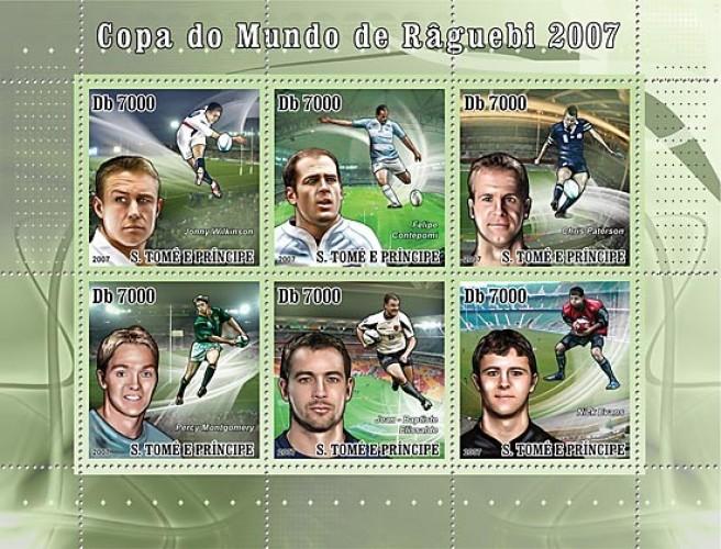 SAO TOME E PRINCIPE 2007 SHEET RUGBY SPORTS st7321a