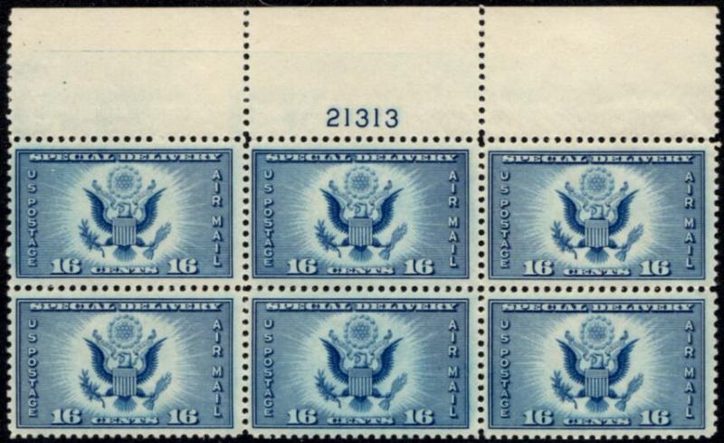 US Stamp #CE1 MNH - Airmail Special Delivery Plate Block of 6