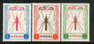 Dubai - UAE 1963 WHO Malaria Eradication Health Mosquito Sc 22-24 MNH # 12937A