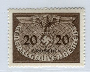 GERMANY; POLISH OCCUPATION 1940 early Official MINT MNH 20g. value