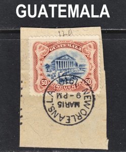 Guatemala Scott 120 FRANKED IN NEW ORLEANS, LOUISIANA, USA in 1910 ?!?