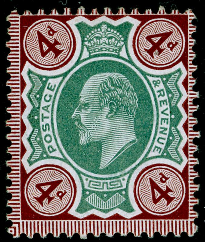 SG236a SPEC M24(1), 4d green & chocolate-brown (CHALKY), NH MINT. Cat £70. 