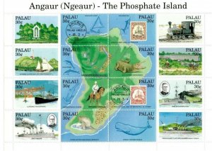 Palau 1991 - Germany Links Transportation - Sheet of 16 Stamps Scott #263 - MNH