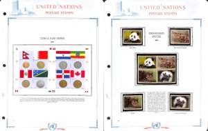 United Nations Stamp Collection in White Ace Album, Mint NH, 2012-2014