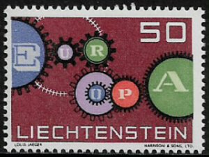 Liechtenstein #368 MNH Stamp - Europa - Cogwheels