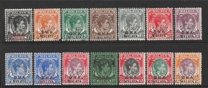 MALAYA - BMA : 1945 KGVI set 1c-$5, SPECIMEN. VERY RARE GENUINE!