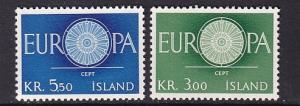 Iceland   #327-328  MNH  1960   Europa