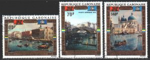 Gabon. 1972. 456-58. Venice in painting. USED.