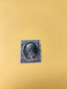 .US.Stamp:Sc#154 USED, 30c, Black Hamilton,The National Banknote Co 1870's