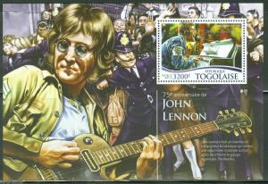 TOGO   2015  75th BIRTH ANIVERSARY OF JOHN LENNON S/S  MINT  NH