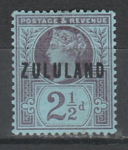 ZULULAND 1888 QV GREAT BRITAIN  21/2D  