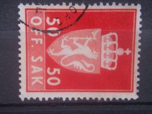 NORWAY, 1962, used 50o POSTAGE DUE, Scott O85