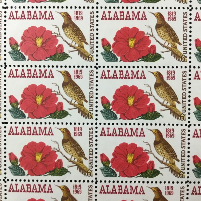 1375      Alabama Statehood   MNH 6c sheet of 50     FV $3.00     Issued in 1969