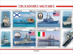 GUINEA BISSAU - 2023 - Military Cruisers - Perf 4v Sheet - Mint Never Hinged