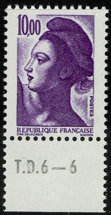 France 1890  MNH - 10Fr Liberty (1983)