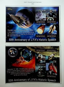 MICRONESIA Sc 989-92 NH 4 MINISHEETS OF 2012 - SPACE - (JO23)