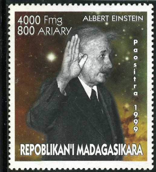 Malagasy 1999 SPACE ALBERT EINSTEIN stamp Perforated Mint (NH)