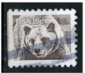 USA 1981 Scott 1884 used - 18c American Wildlife, Brown Bear