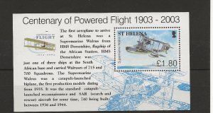 St Helena 2003 Powered Flight Centenary miniature sheet sg.MS911  MNH 