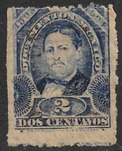 MEXICO REVENUES 1893-94 2c DOCUMENTARY TAX MEXICO DF Control DO205 MNH