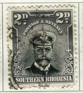 RHODESIA; 1924 early GV issue fine used 2d. value