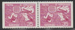 Sweden #625 pair F-VF Mint NH ** Freedom From Hunger